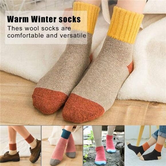 Socks Winter - Gifts for Women - Warm Thick Soft Wool Socks - Picture 3 of 8